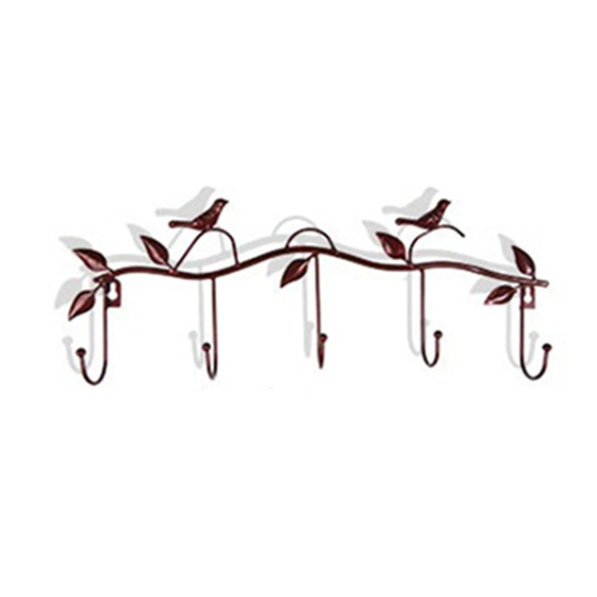 Porte-Manteau Mural Métal Oiseaux 5 Crochets – Entrée Design Rétro