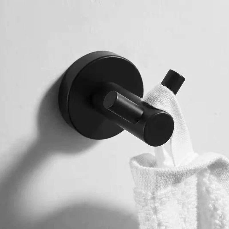 Patère Murale Métal Noir Design – Porte-Manteau Salle de Bain