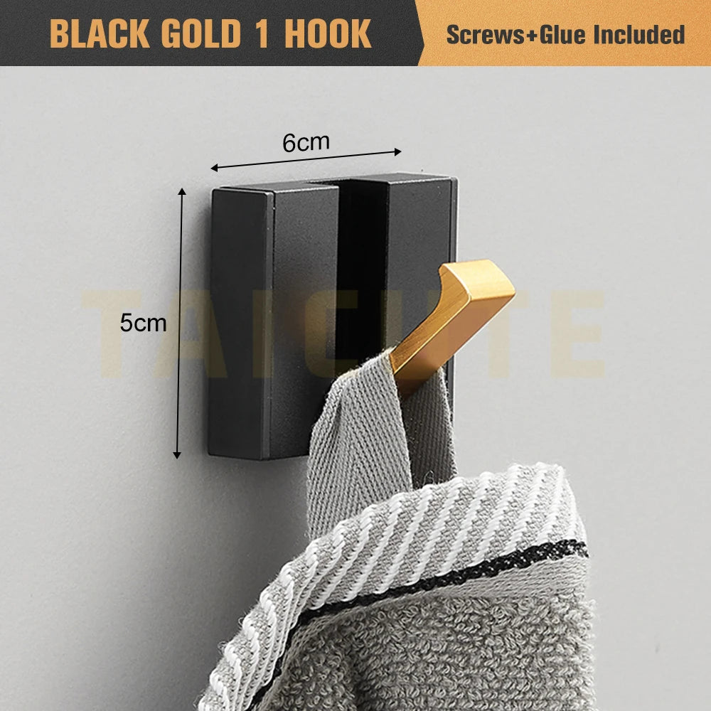 Patère Porte-Manteau Mural Métal Pliable – Sans Percer, 1 à 6 Crochets