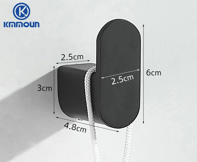 Patère Murale Métal Noir Design – Porte-Manteau Salle de Bain