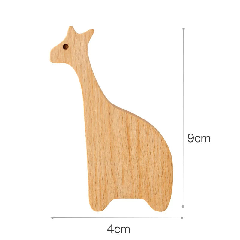 Porte-Manteau Mural Bois Enfant – Patère Animal Déco Sans Percer