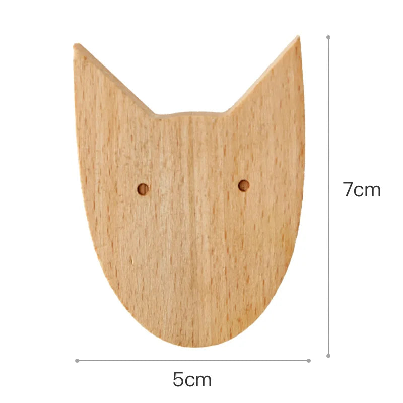 Porte-Manteau Mural Bois Enfant – Patère Animal Déco Sans Percer