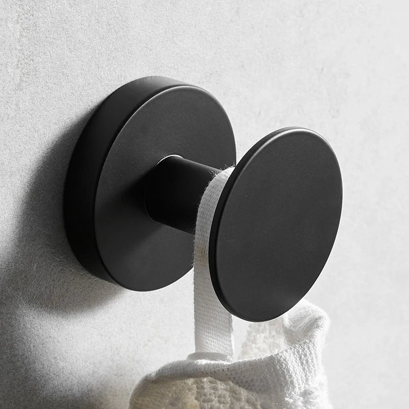 Patère Murale Métal Noir Design – Porte-Manteau Salle de Bain