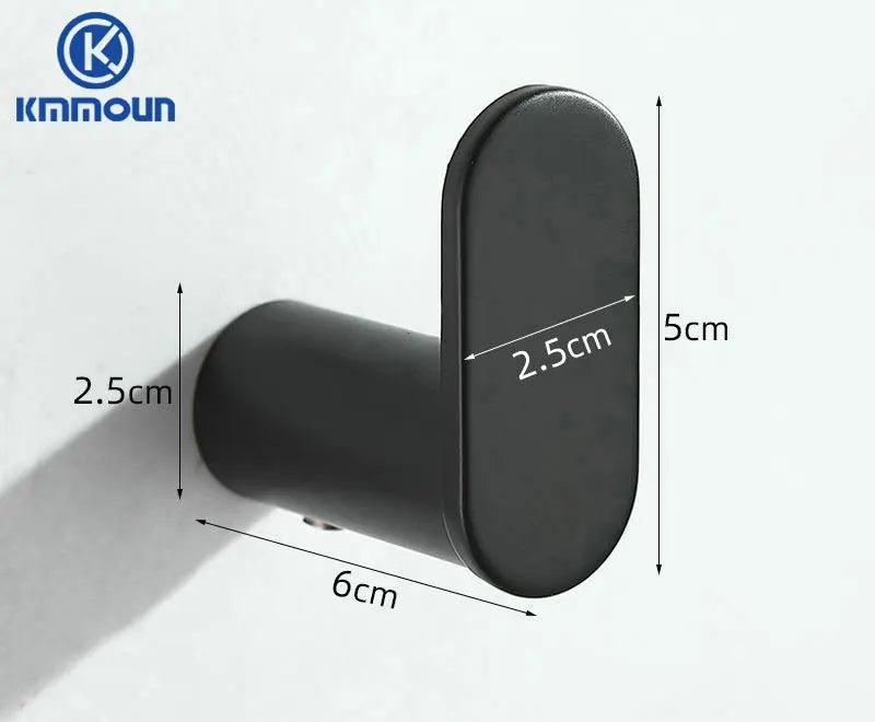 Patère Murale Métal Noir Design – Porte-Manteau Salle de Bain