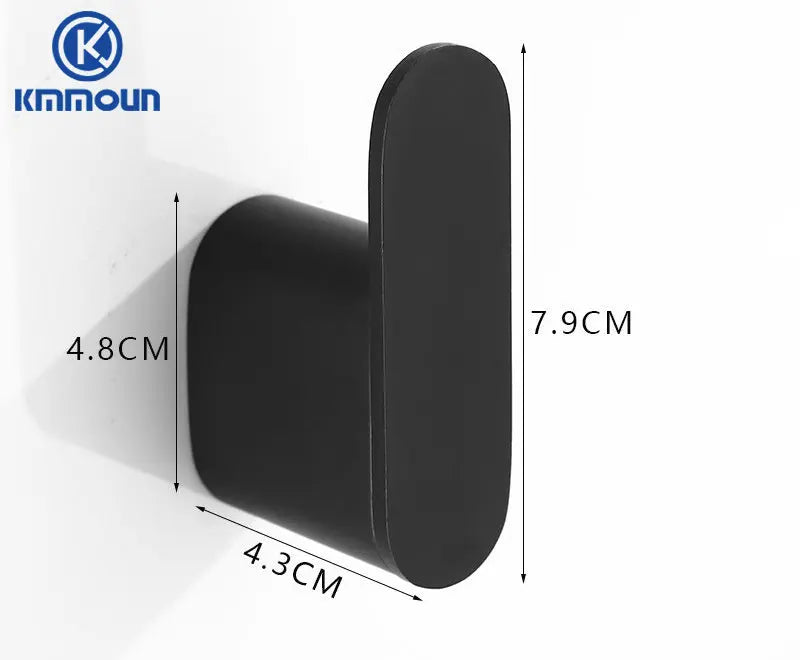Patère Murale Métal Noir Design – Porte-Manteau Salle de Bain