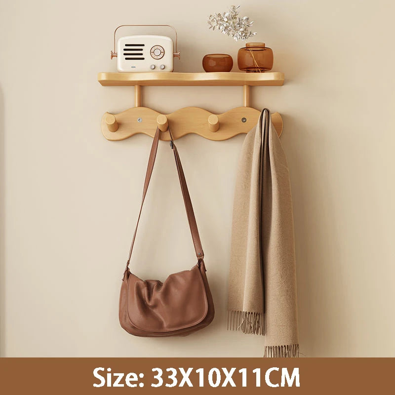 Porte-Manteau Mural Bambou Moderne – 4 à 8 Crochets pour l'Entrée