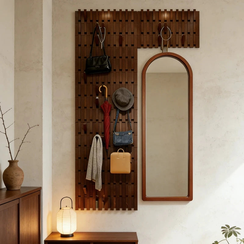 Meuble Porte-Manteau Bois Massif Aimanté – Vestiaire Grande Capacité