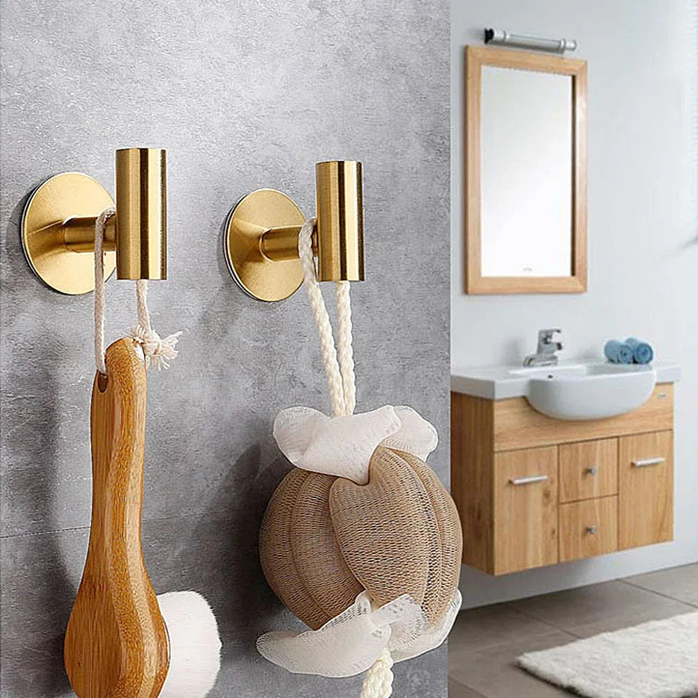 Adhesive Metal Wall Hook – coat and towel, no drilling
