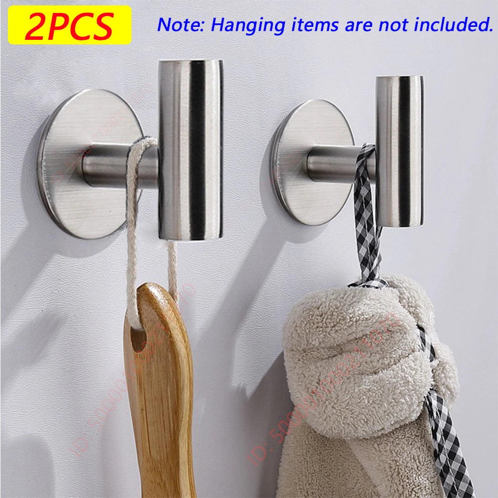 Adhesive Metal Wall Hook – coat and towel, no drilling