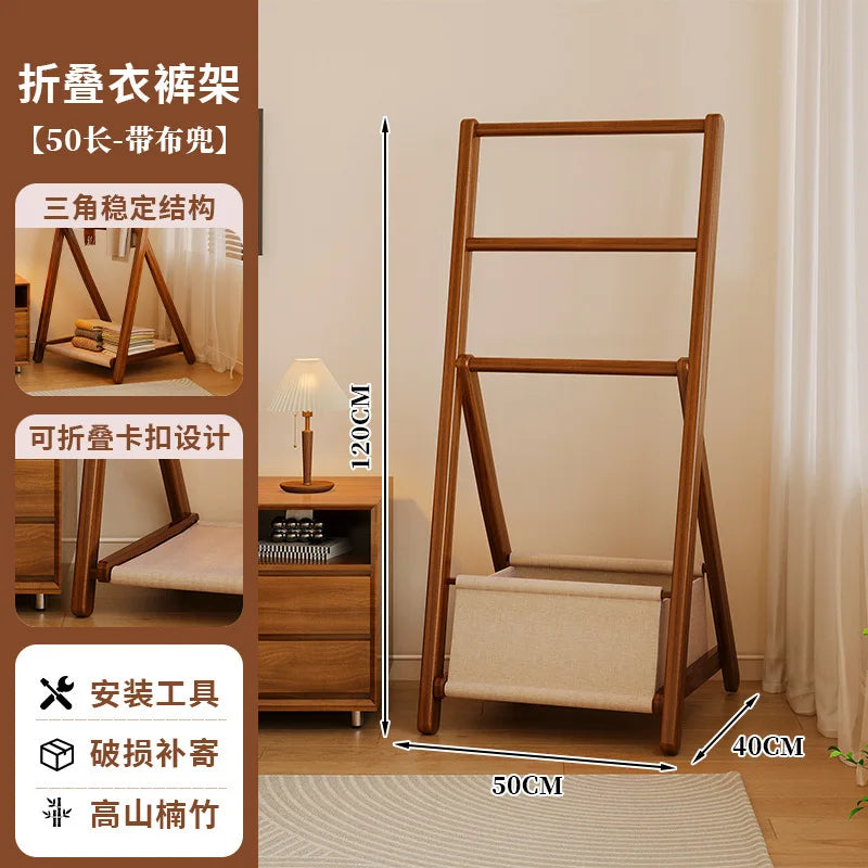 Porte-Manteau sur Pied Bambou Pliable Chambre – se plie en 10 s