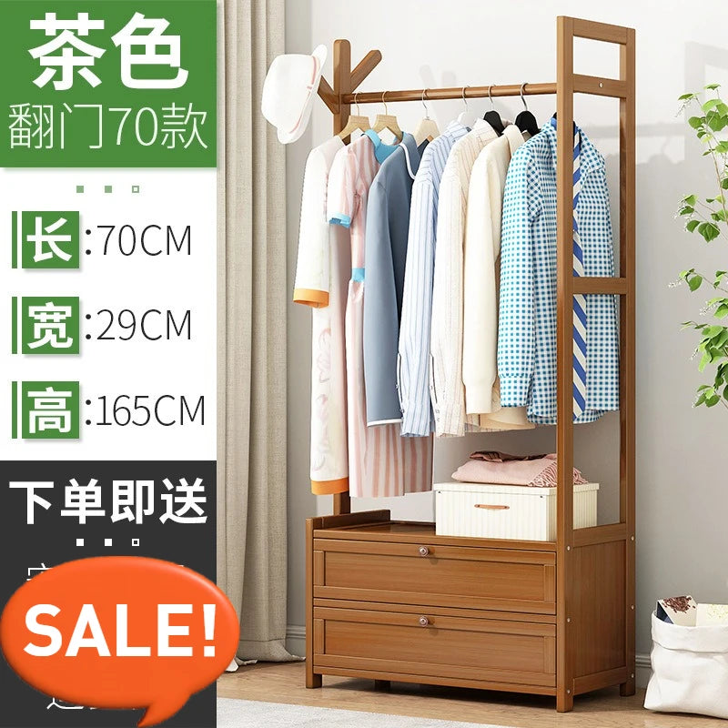 Porte-Manteau sur Pied Bois Penderie – Dressing Ouvert Chambre