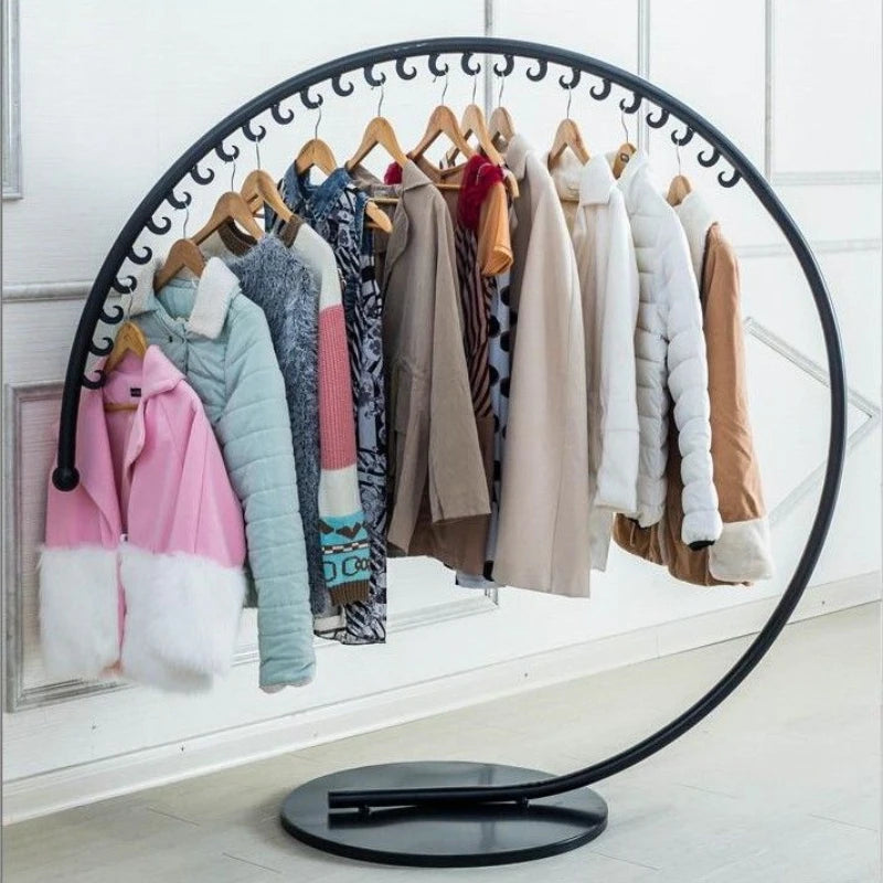 Freestanding Metal Coat Rack – ideal for entryway, stable base