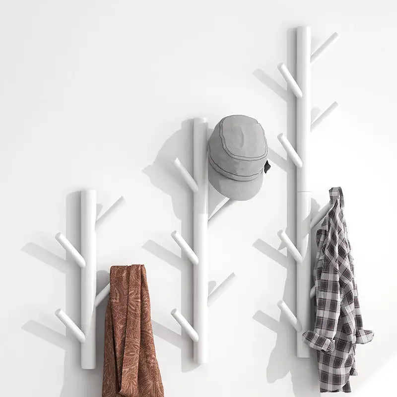Porte-Manteau Mural Bois – Patère 4 ou 8 Crochets pour l'Entrée