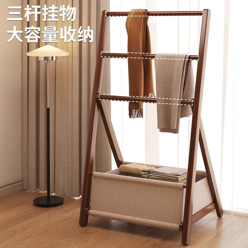 Porte-Manteau sur Pied Bambou Pliable Chambre – se plie en 10 s