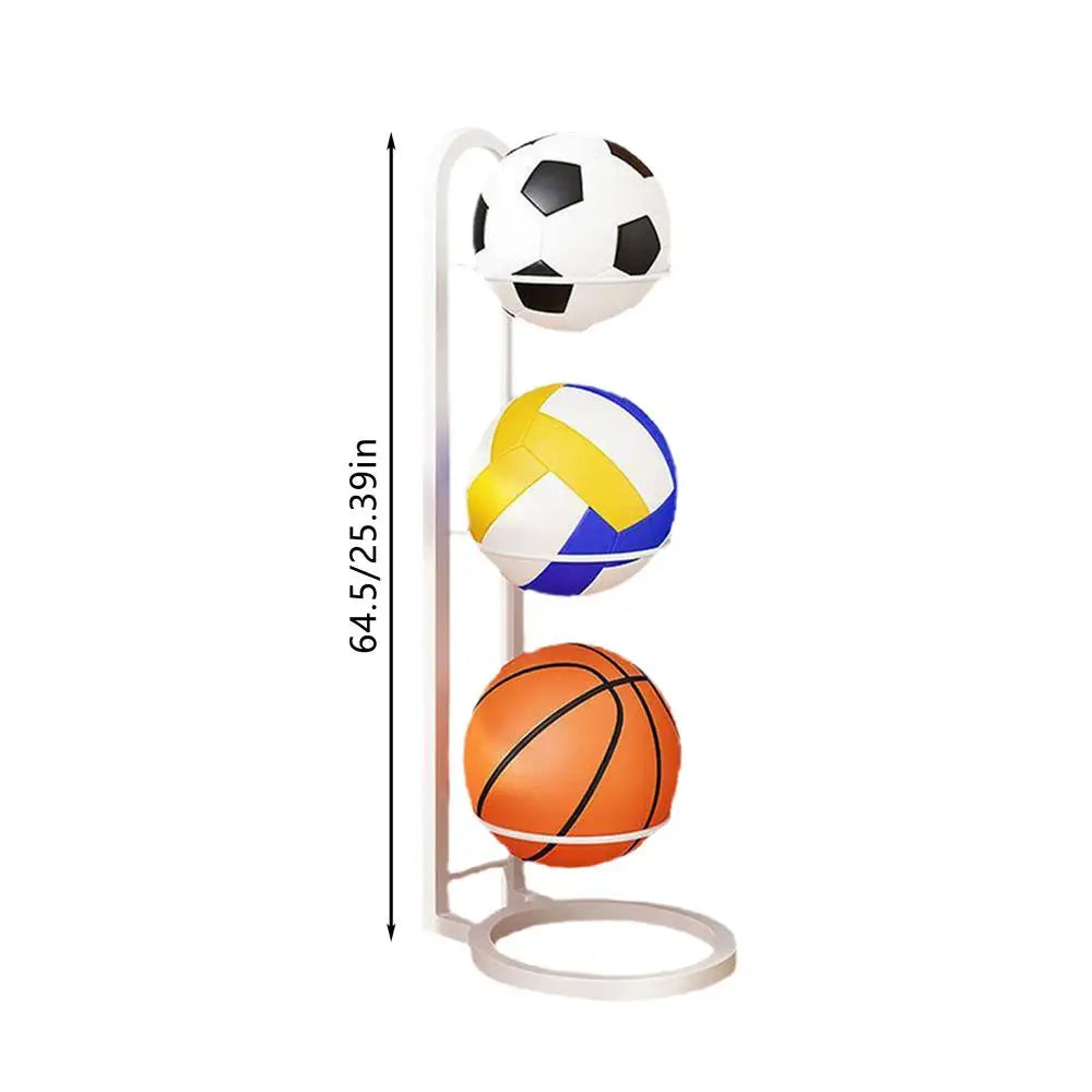 Metal Standing Ball Holder – Basketball Football Volleyball Storage Room