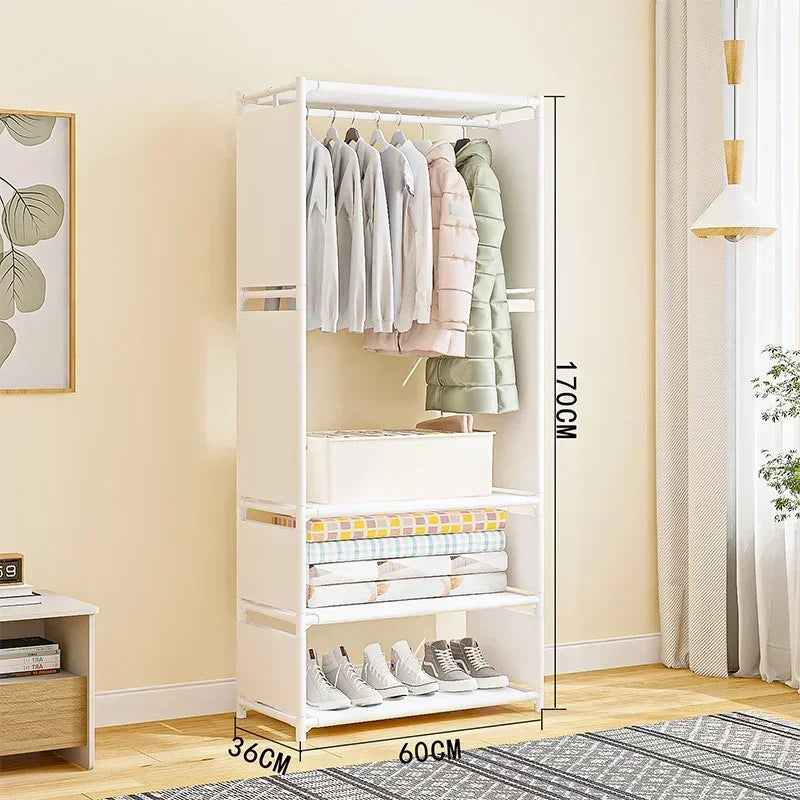 Porte-Manteau sur Pied Plastique & Métal Blanc – Portant Sans Percer