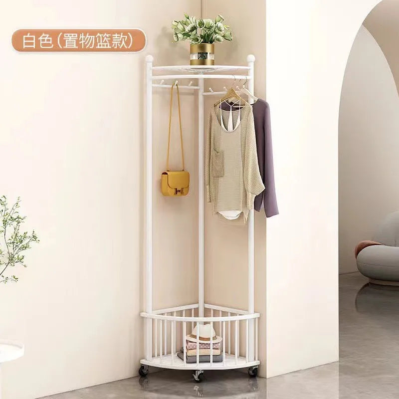 Corner Freestanding Metal Coat Rack – space-saving for the entryway