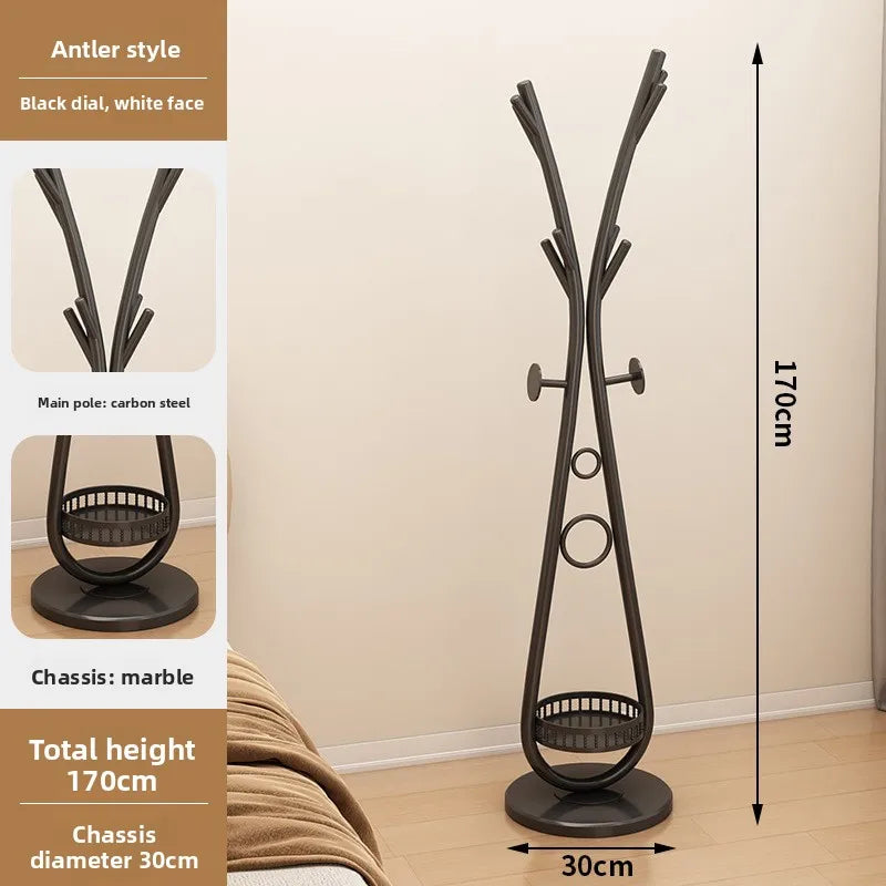 Porte-Manteau sur Pied Métal Arbre – Design Élégant d'Entrée