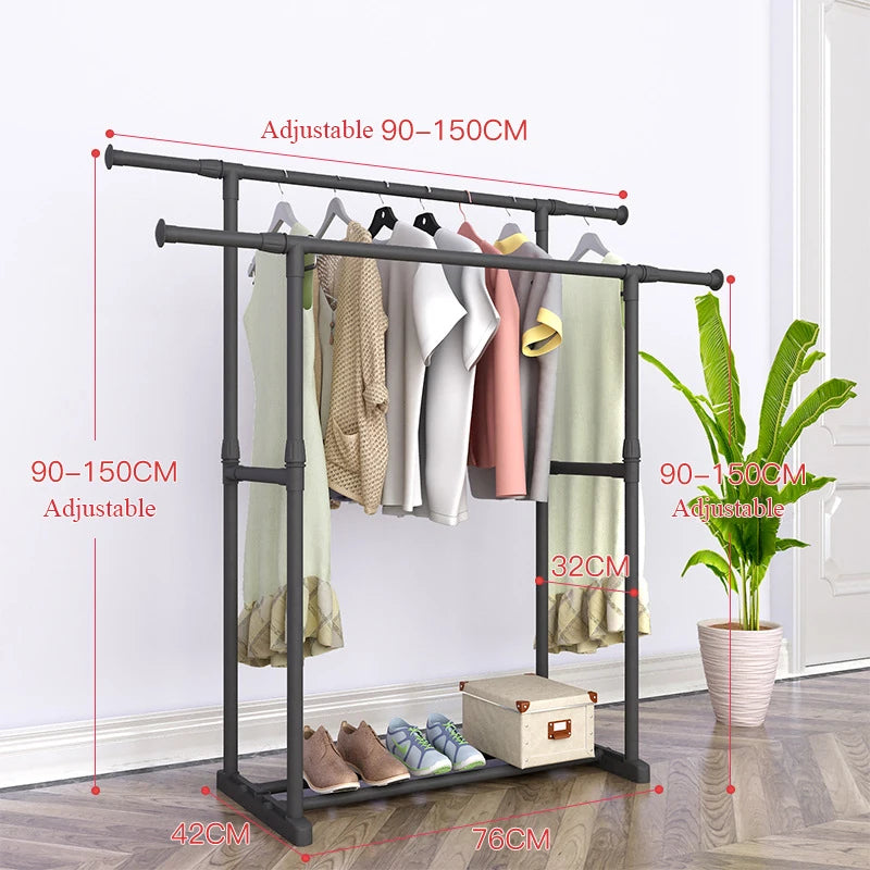 Porte-Manteau sur Pied Métal à Roulettes – Penderie Industrielle