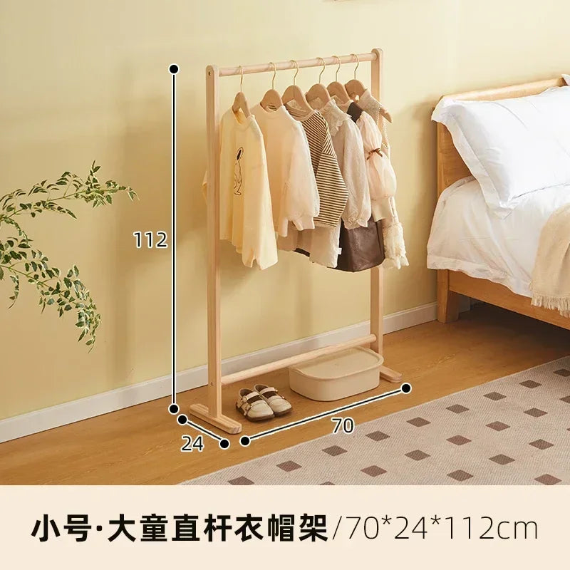 Porte-Manteau Enfant Bois Pliable – Rangement Chambre Montessori