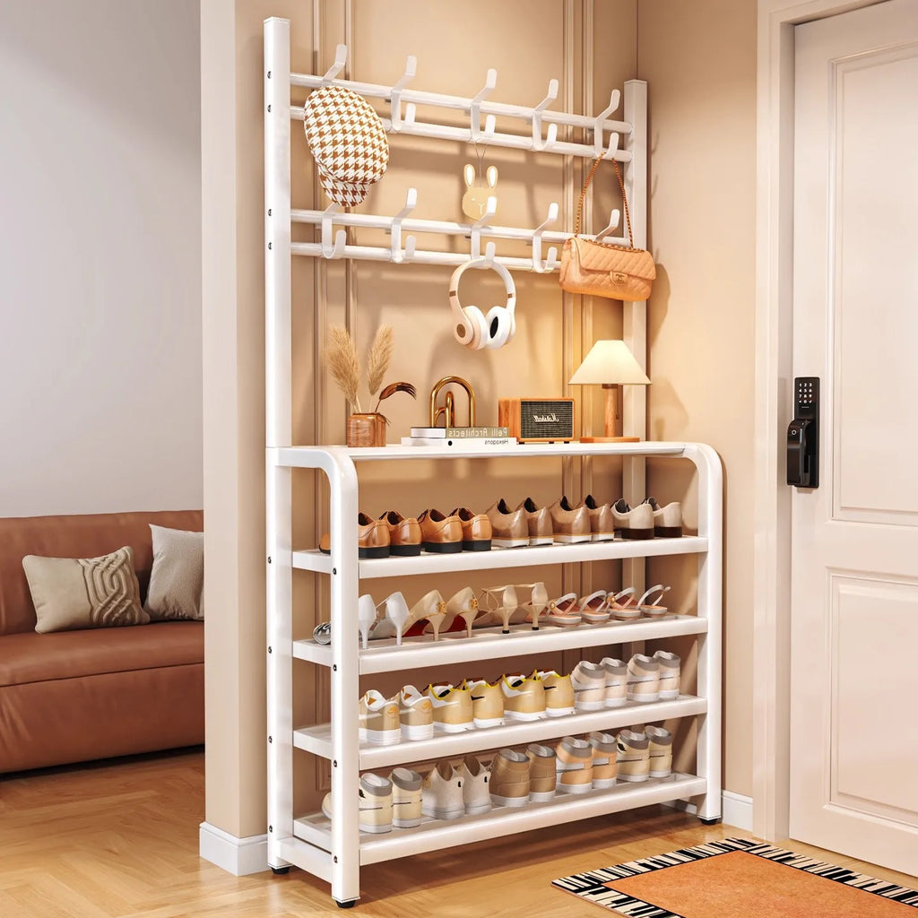 Multi-Tier Metal Shoe Rack – Space-Saving Storage