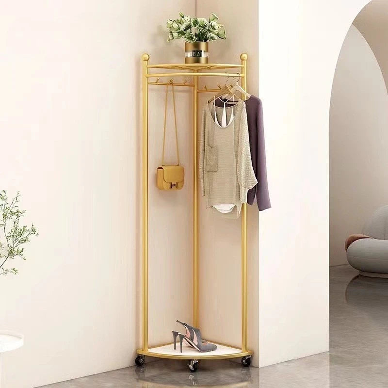 Corner Freestanding Metal Coat Rack – space-saving for the entryway