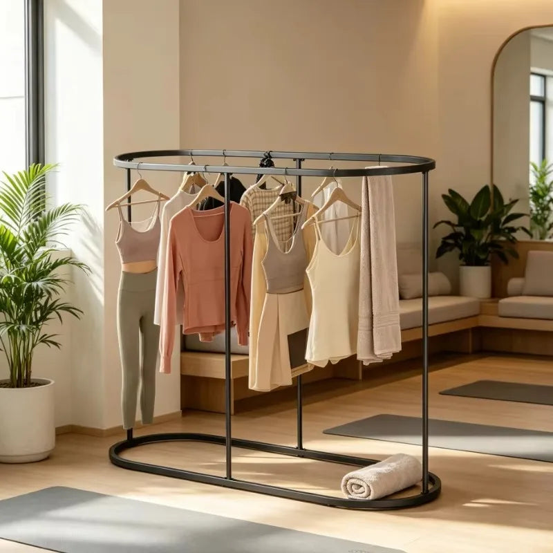 Porte-Manteau sur Pied Rond Métal Design Moderne – Portant de Boutique