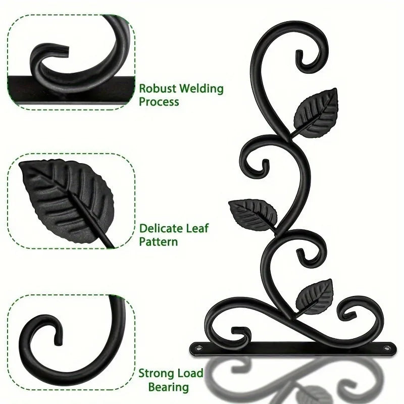 Patère Murale Fer Forgé Extérieur – Porte-Manteau Jardin et Entrée