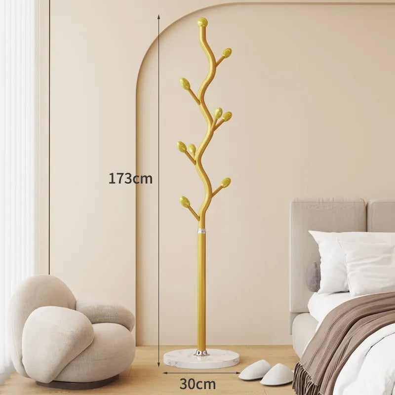 Freestanding Metal Parrot Coat Rack – Stone Base, Entryway