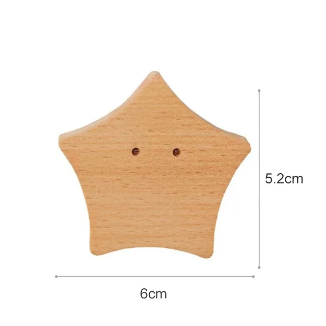 Porte-Manteau Mural Bois Enfant – Patère Animal Déco Sans Percer