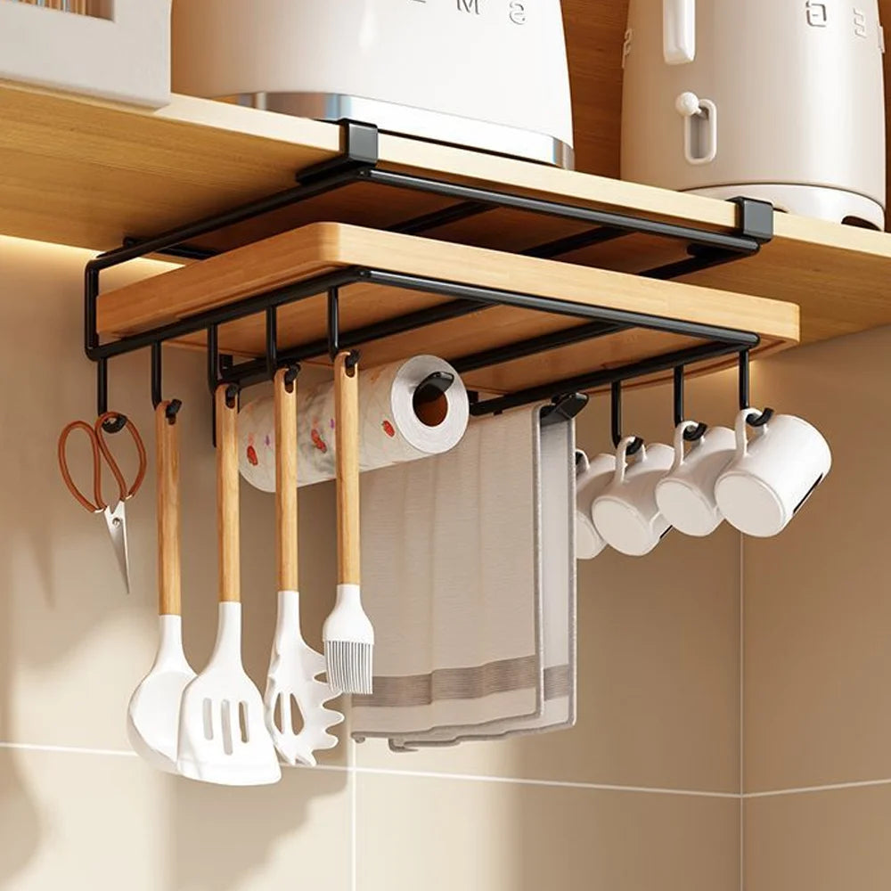 Rangement Suspendu Cuisine Métal – Sous Meuble, Sans Perçage