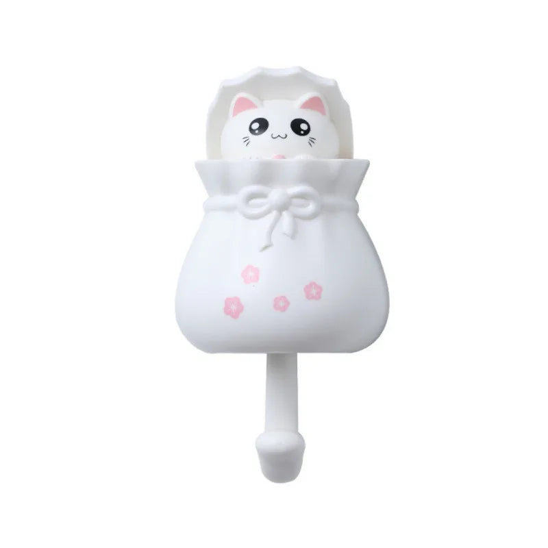 Patère Murale Chat Adhésive Sans Percer – Porte-Manteau Enfant