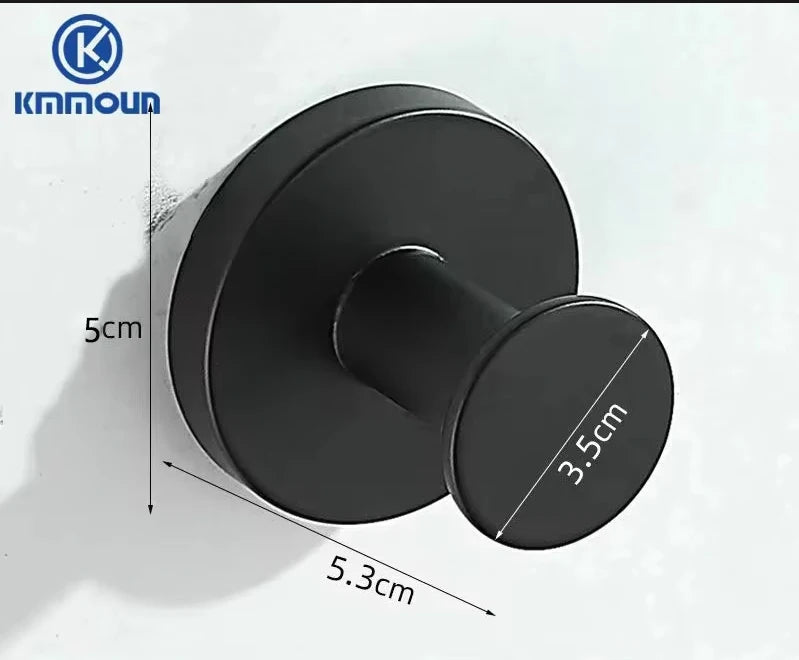 Patère Murale Métal Noir Design – Porte-Manteau Salle de Bain