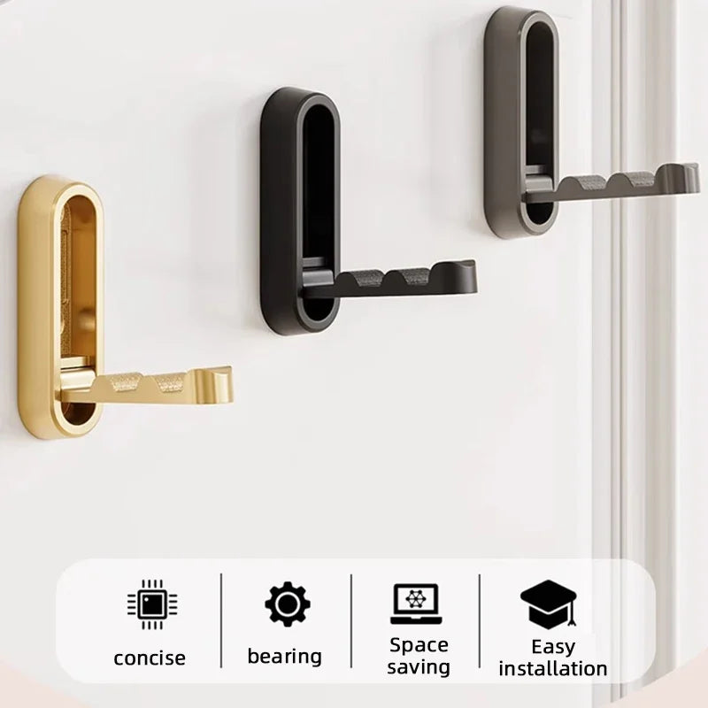 Porte-Manteau Mural Métal Pliable – Patère Sans Percer Gain de Place