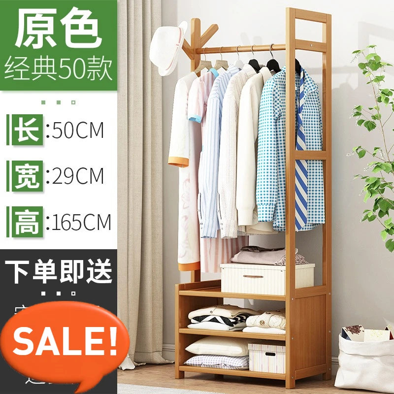 Porte-Manteau sur Pied Bois Penderie – Dressing Ouvert Chambre