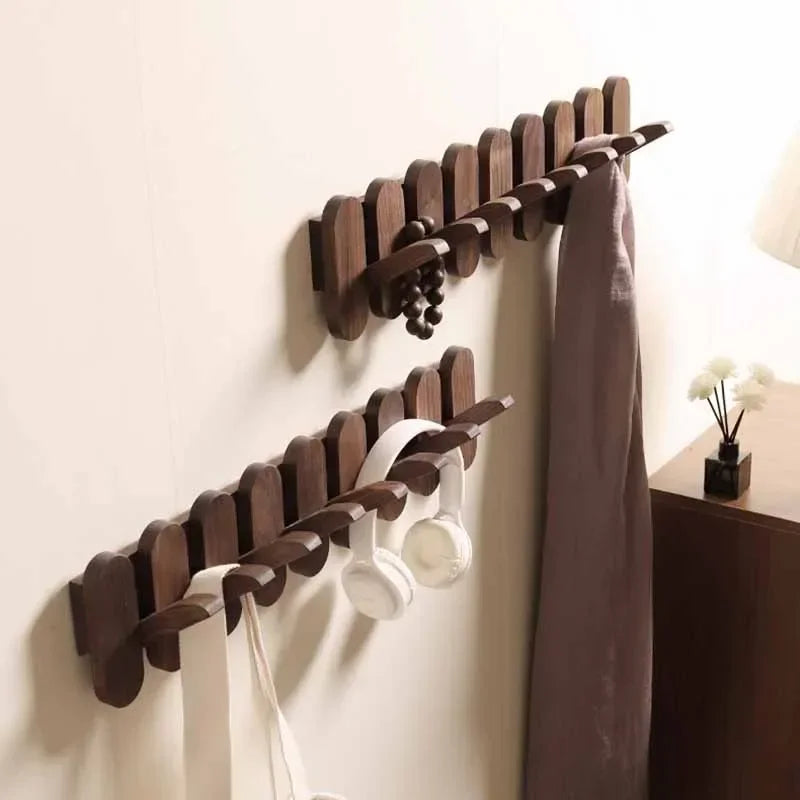 Porte-Manteau Mural Bois Design Touches de Piano – Entrée Chic