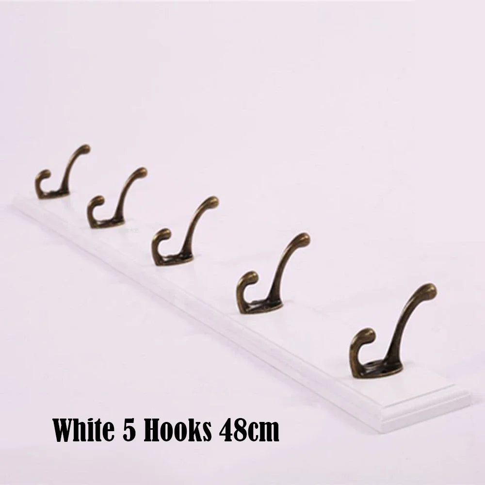 Porte-Manteau Mural Bois Vintage – entrée rangée en 5 minutes