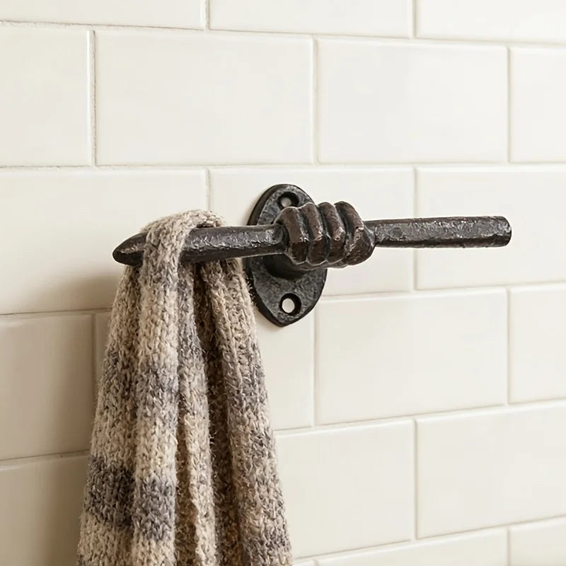 Patère Murale Fonte Vintage – Porte-Manteau Mural Déco d'Entrée