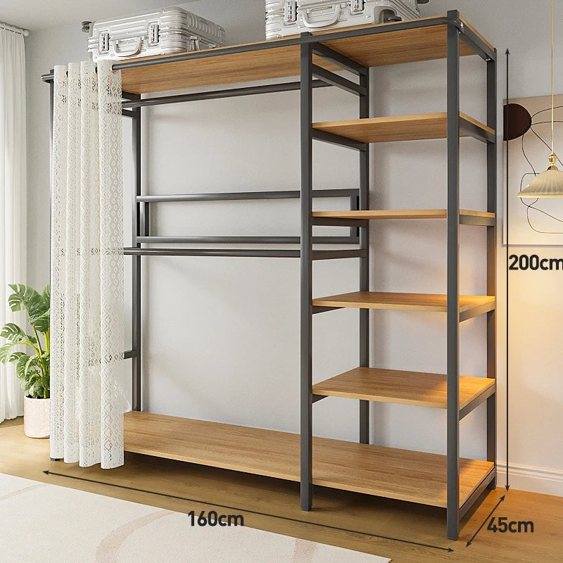 Porte-Manteau sur Pied Métal Penderie Rideau – Dressing Chambre