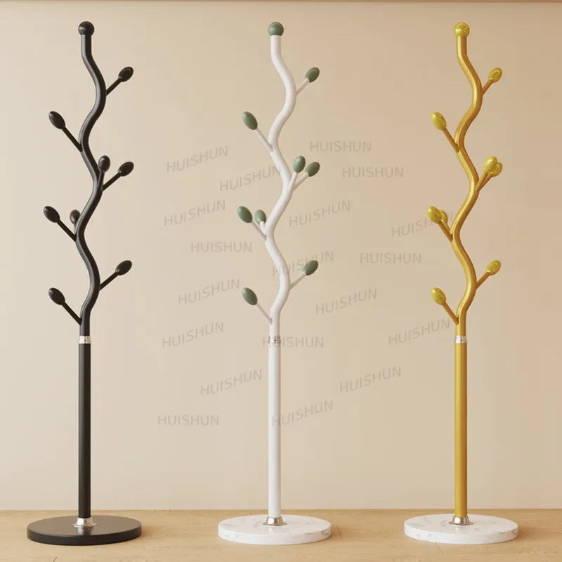 Freestanding Metal Parrot Coat Rack – Stone Base, Entryway