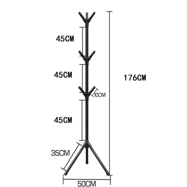 Porte-Manteau sur Pied Métal Design Pliable – Gain de Place Entrée