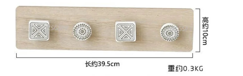 Porte-Manteau Mural Bambou 5 Crochets – Entrée & Chambre Enfant