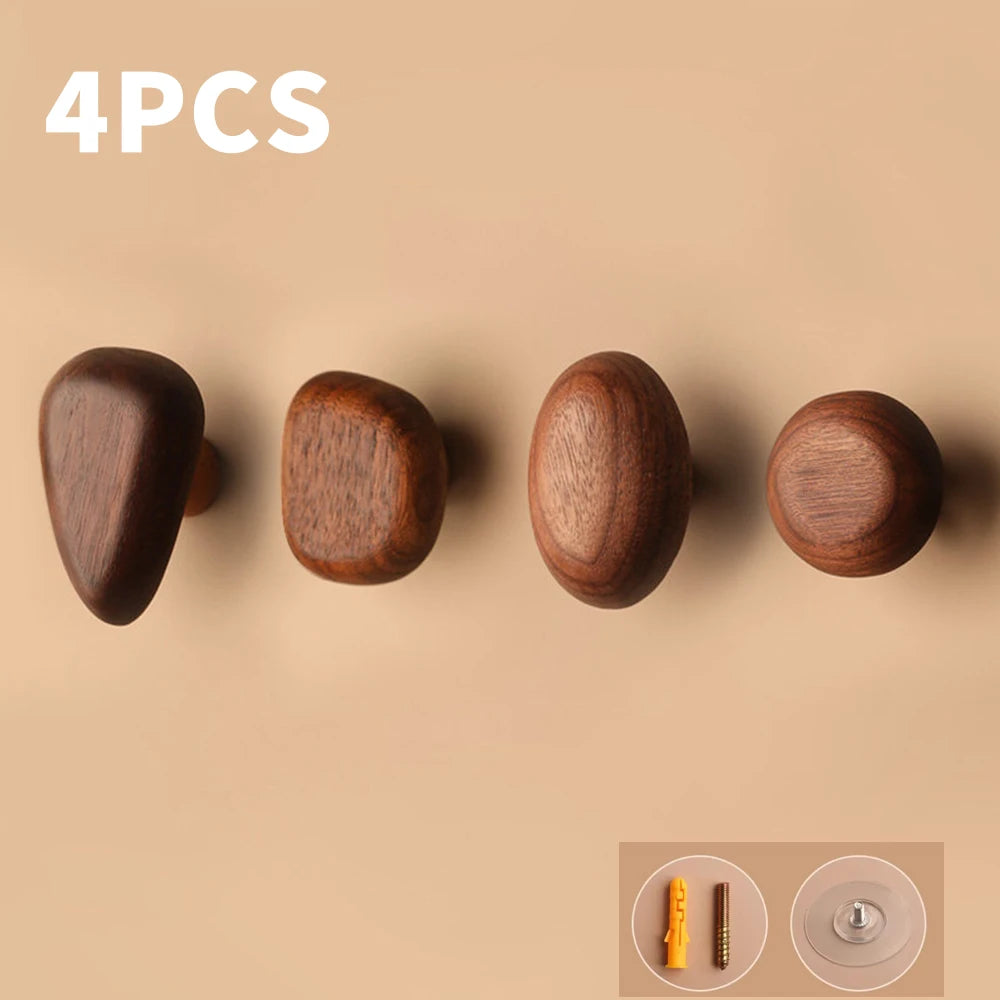 Patère Porte-Manteau Mural Bois Design – Galet Déco pour Entrée