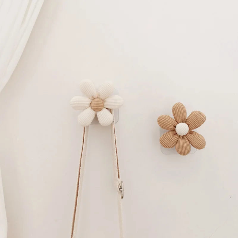 Porte-Manteau Mural Enfant Bois – Patère Fleur Adhésive Sans Percer