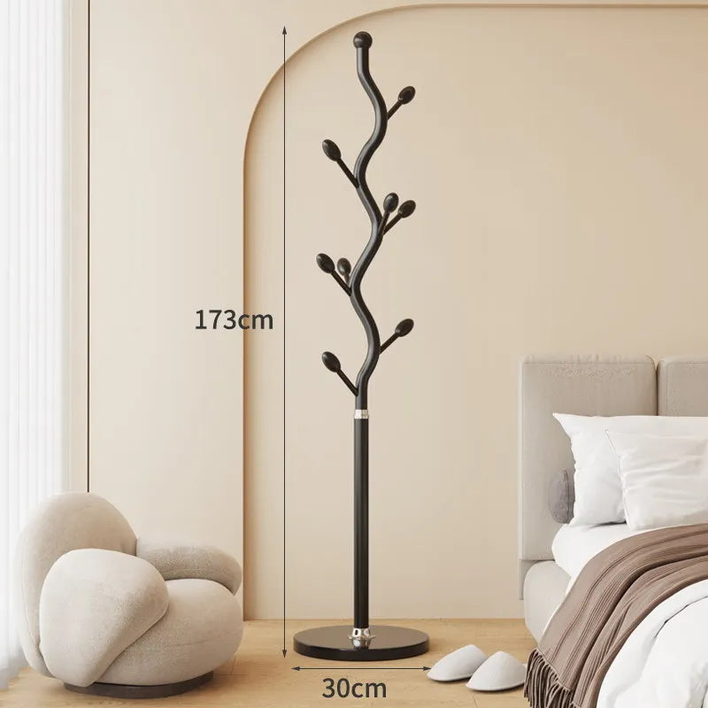Freestanding Metal Parrot Coat Rack – Stone Base, Entryway