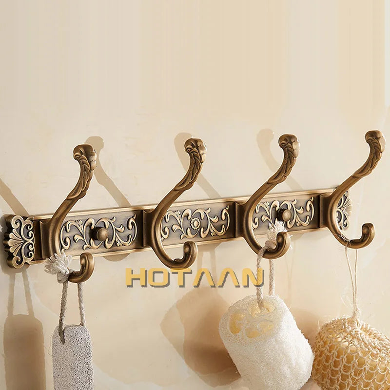 Patère Murale Aluminium 5 Crochets – Porte-Manteau Salle de Bain