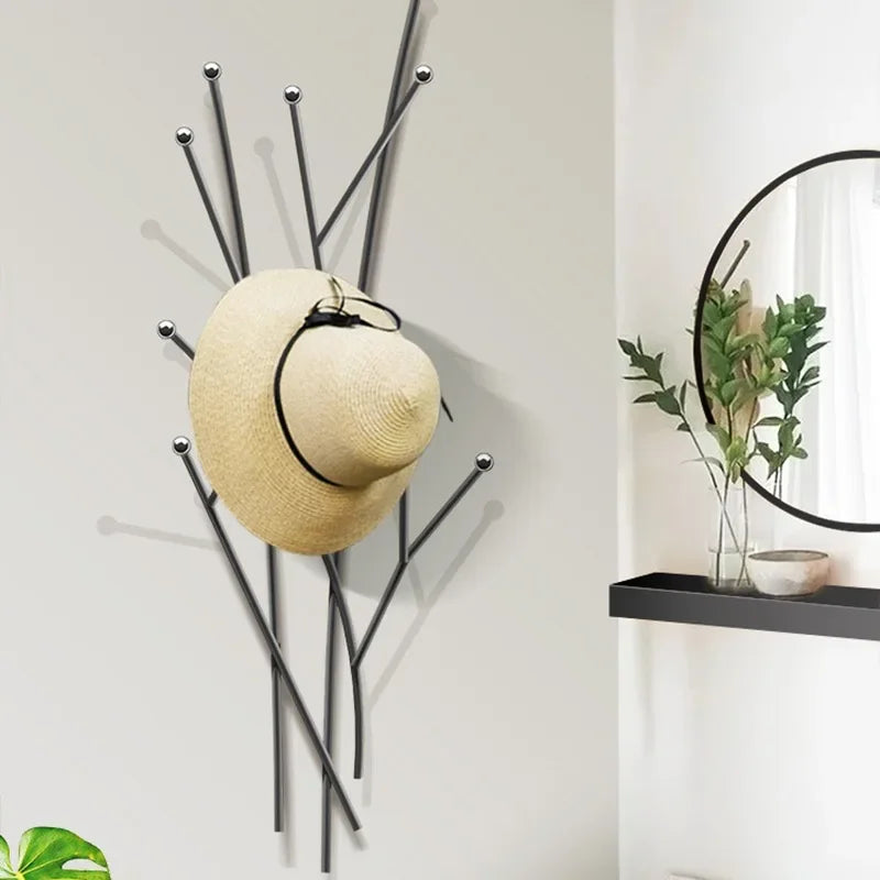 Porte-Manteau Mural Métal Design Moderne – 7 Crochets, Style Nordique