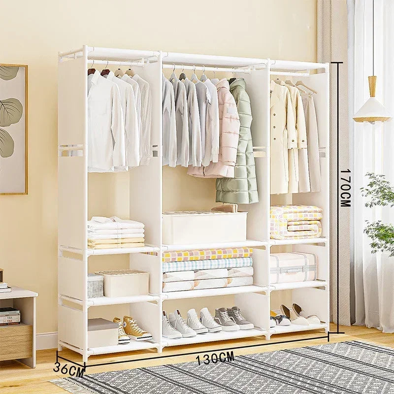 Porte-Manteau sur Pied Plastique & Métal Blanc – Portant Sans Percer