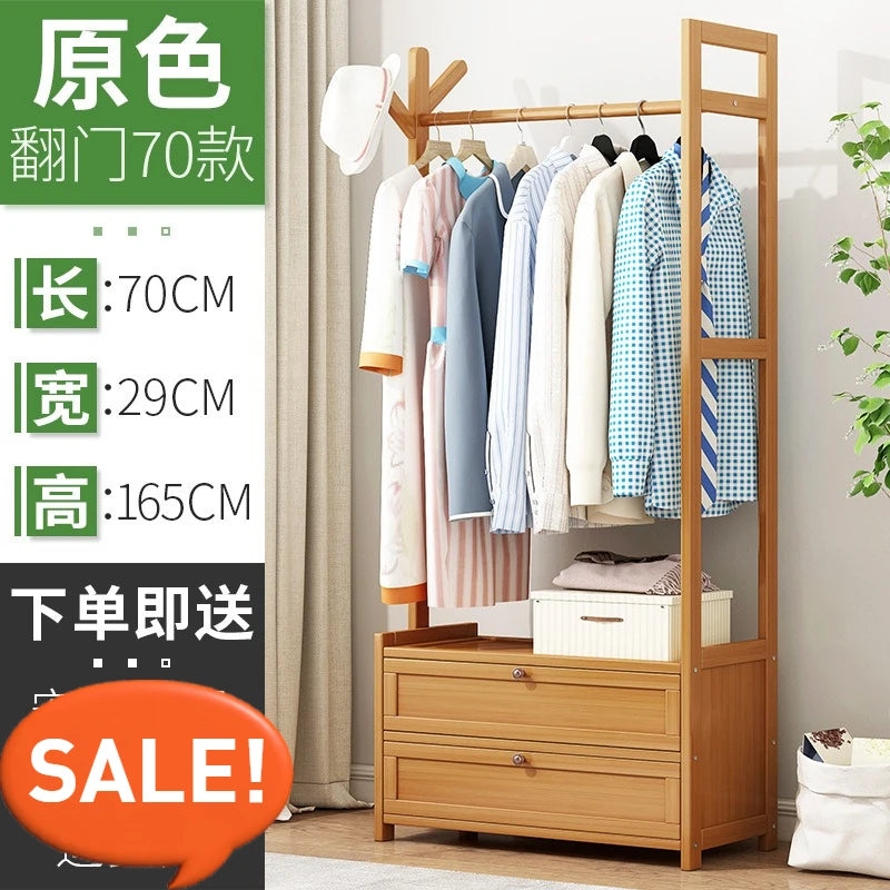 Porte-Manteau sur Pied Bois Penderie – Dressing Ouvert Chambre