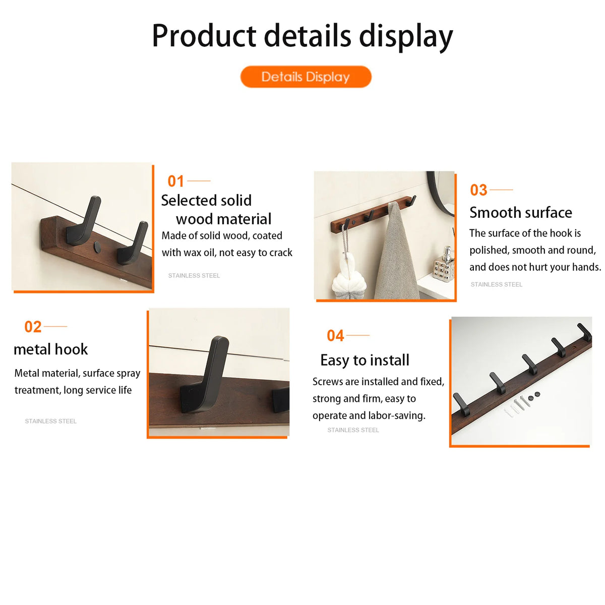 Porte-Manteau Mural Bois avec Étagère Design – entrée toujours rangée
